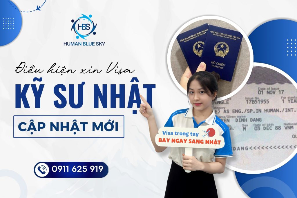 điều kiện xin visa kỹ sư nhật bản, human blue sky, hbs, kỹ sư nhật bản