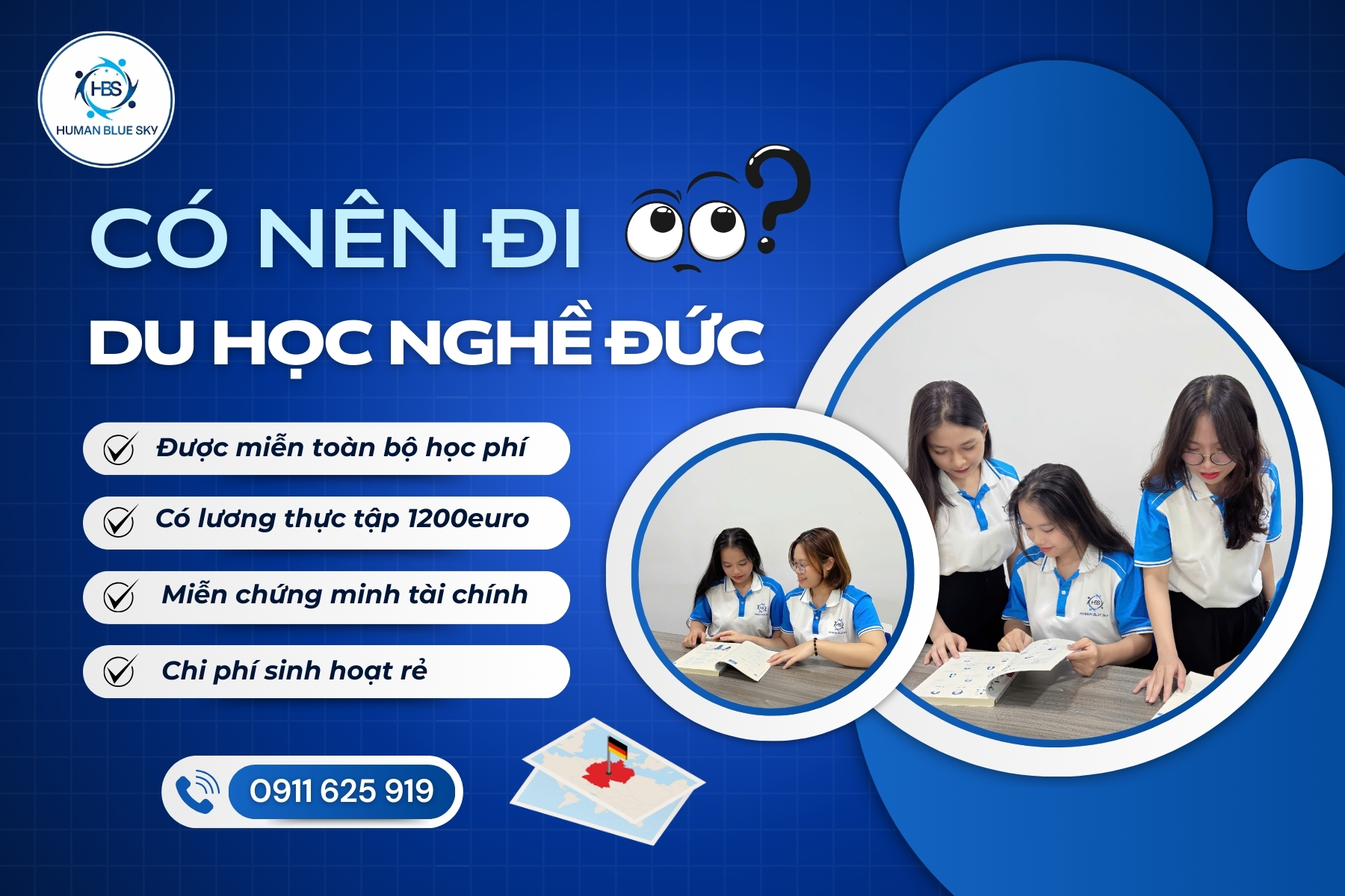 có nên đi du học nghề đức, human blue sky, du học nghề đức