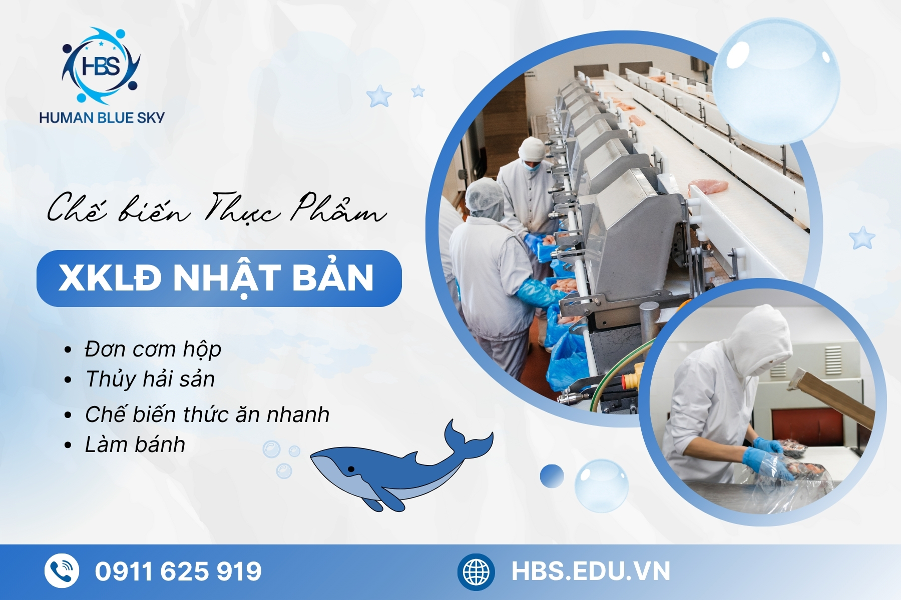 human blue sky, đơn hàng chế biến thực phẩm