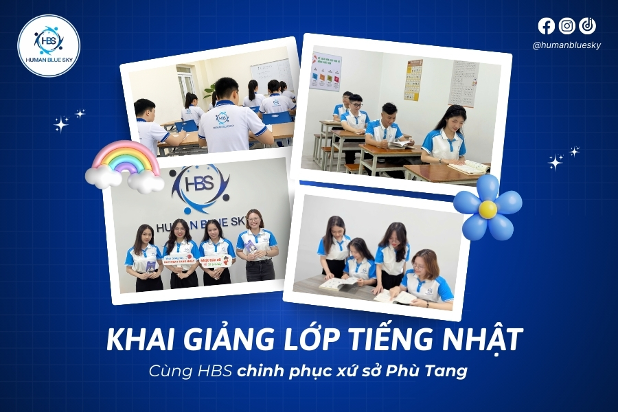 human blue sky, học tiếng nhật, khai giảng lớp tiếng nhật