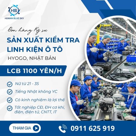 human blue sky, đơn hàng kỹ sư ô tô, sản xuất linh kiện ô tô