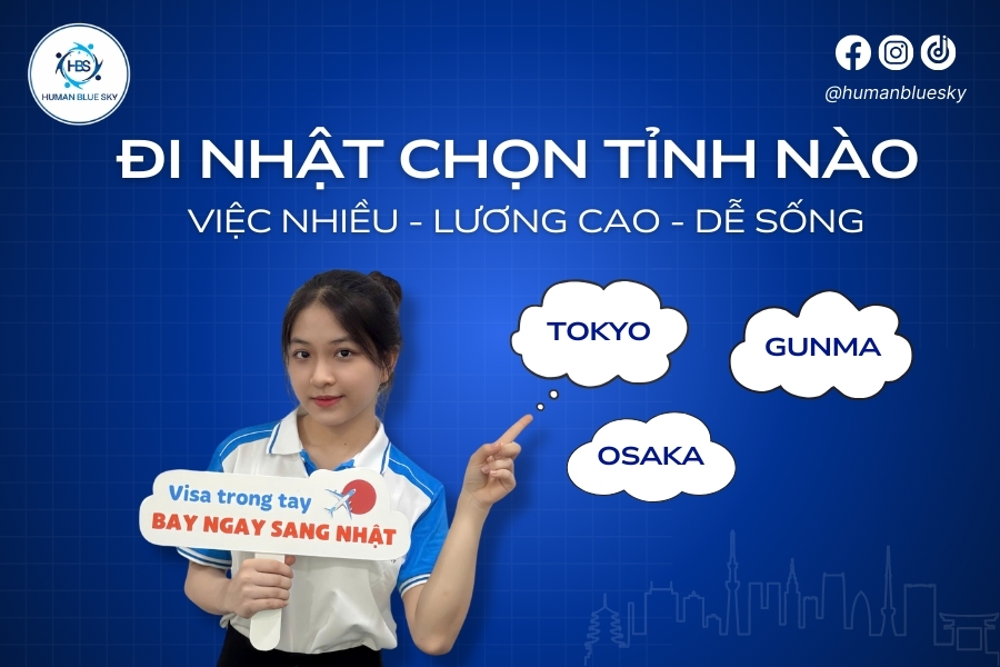 human blue sky, đi nhật nên chọn đơn hàng