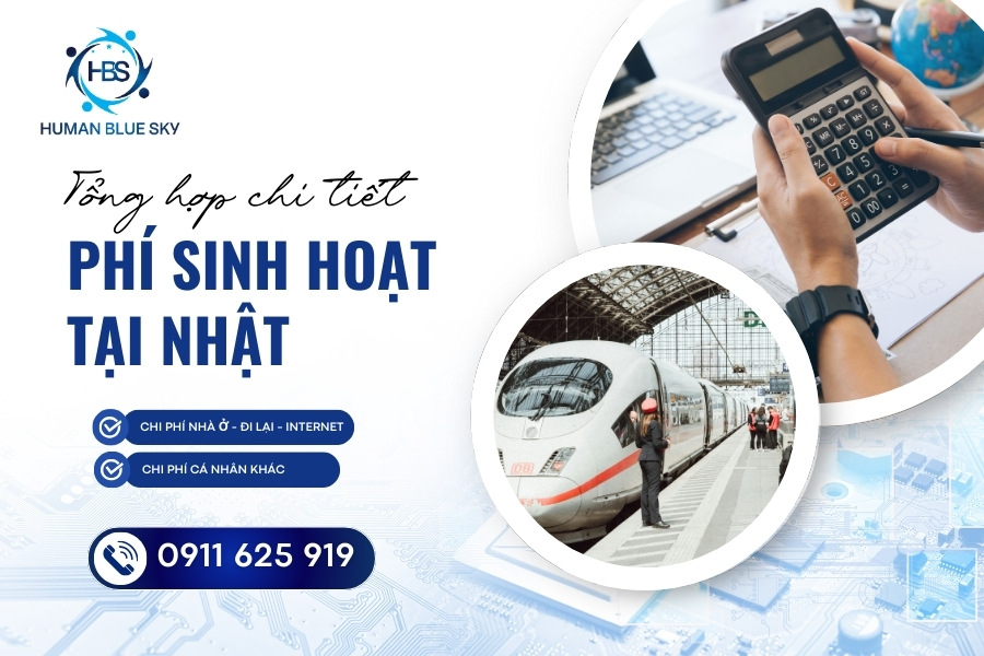 human blue sky, chi phí sinh hoạt tại nhật,