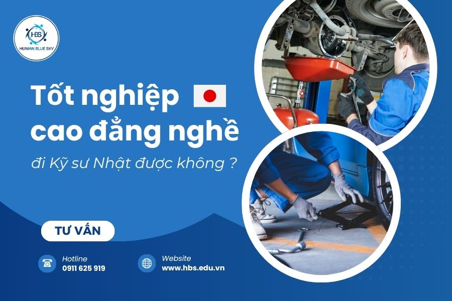 bằng cao đẳng nghề đi kỹ sư nhật được không, kỹ sư nhật bản, human blue sky